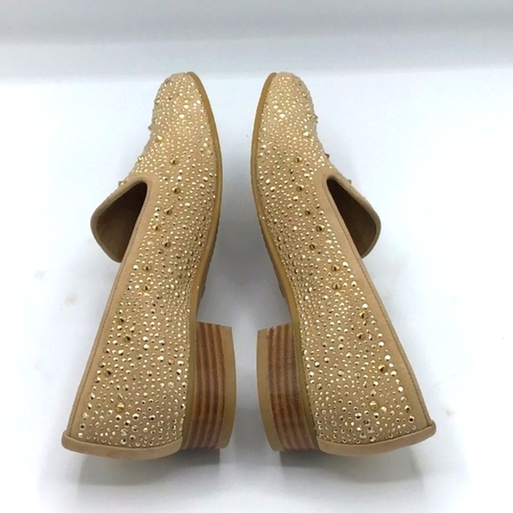 Stuart Weitzman Slipbeads Suede Studded Loafers Size 8 - Picture 7 of 13
